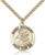 Gold Filled St. Anthony Pendant, Stainless Gold Heavy Curb Chain, 1" x 7/8" Gold Filled St. Anthony Pendant, Stainless Gold Heavy Curb Chain, 1" x 7/8"