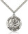 Sterling Silver St. Anthony Pendant, Stainless Silver Heavy Curb Chain, 1" x 7/8" Sterling Silver St. Anthony Pendant, Stainless Silver Heavy Curb Chain, 1" x 7/8"