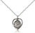 Sterling Silver St. Christopher Pendant, Lite Curb Chain, 5/8" x 1/2" Sterling Silver St. Christopher Pendant, Lite Curb Chain, 5/8" x 1/2"