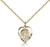 Gold Filled Guardian Angel Pendant, Gold Filled Lite Curb Chain, 5/8" x 1/2"