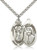Sterling Silver Divine Mercy Pendant, Stainless Silver Heavy Curb Chain, 1 1/8" x 5/8" Sterling Silver Divine Mercy Pendant, Stainless Silver Heavy Curb Chain, 1 1/8" x 5/8"