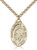 Gold Filled Pope John Paul II Pendant, Stainless Gold Heavy Curb Chain, 1 1/8" x 3/4"