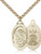 Gold Filled St. Michael / Air Force Pendant, Gold Heavy Curb Chain, 1 1/8" x 5/8" Gold Filled St. Michael / Air Force Pendant, Gold Heavy Curb Chain, 1 1/8" x 5/8"