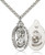 Sterling Silver St. Christopher Marines Pendant, Heavy Curb Chain, 1 1/8" x 5/8" Sterling Silver St. Christopher Marines Pendant, Heavy Curb Chain, 1 1/8" x 5/8"