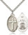Sterling Silver Cross / Army Pendant, Heavy Curb Chain, 1 1/4" x 5/8"