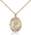 Gold Filled St. Christopher Pendant, Gold Filled Lite Curb Chain, 7/8" x 5/8"