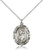 Sterling Silver St. Christopher Pendant, Lite Curb Chain, 7/8" x 5/8" Sterling Silver St. Christopher Pendant, Lite Curb Chain, 7/8" x 5/8"