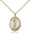 Gold Filled Our Lady of Guadalupe Pendant, Gold Filled Lite Curb Chain, 7/8" x 5/8" Gold Filled Our Lady of Guadalupe Pendant, Gold Filled Lite Curb Chain, 7/8" x 5/8"