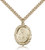 Gold Filled St. Jude Pendant, Stainless Gold Heavy Curb Chain, 7/8" x 5/8" Gold Filled St. Jude Pendant, Stainless Gold Heavy Curb Chain, 7/8" x 5/8"