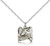 Sterling Silver St. Luke Pendant, Lite Curb Chain, 1/2" x 1/2"