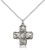 Sterling Silver Evangelist Pendant, Lite Curb Chain, 7/8" x 3/4"