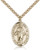 Gold Filled Our Father Pendant, Stainless Gold Heavy Curb Chain, 1 1/8" x 3/4"
