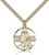Gold Filled Head of Christ Pendant, Gold Filled Lite Curb Chain, 7/8" x 3/4" Gold Filled Head of Christ Pendant, Gold Filled Lite Curb Chain, 7/8" x 3/4"