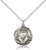 Sterling Silver Lutheran Pendant, 7/8 x 1/2Lite Curb Chain, 3/4" x 5/8"