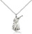 Sterling Silver Guardian Angel Pendant, Lite Curb Chain, 7/8" x 1/2"