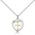 Two-Tone GF/SS Heart / Chalice Pendant, Lite Curb Chain, 5/8" x 1/2"