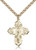 Gold Filled 4-Way Pendant, Stainless Gold Heavy Curb Chain, 1 1/4" x 7/8"