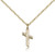 Gold Filled Cross Pendant, Gold Filled Lite Curb Chain, 5/8" x 1/4"