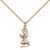 Gold Filled Praying Girl Pendant, Gold Filled Lite Curb Chain, 5/8" x 1/4"