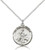 Sterling Silver Good Shepherd Pendant, Lite Curb Chain, 7/8" x 3/4"