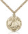 Gold Filled Senora de Los Lagos Pendant, Stainless Gold Heavy Curb Chain, 1" x 7/8" Gold Filled Senora de Los Lagos Pendant, Stainless Gold Heavy Curb Chain, 1" x 7/8"