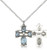 Sterling Silver 4-Way Pendant, Lite Curb Chain, 3/4" x 5/8"