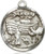 Sterling Silver Noah Pendant, Lite Curb Chain, 3/4" x 3/4"