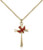 Gold Filled Cross / Holy Spirit Pendant, Gold Filled Lite Curb Chain, 7/8" x 1/2"