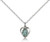 Sterling Silver Miraculous Pendant, Lite Curb Chain, 3/8" x 3/8"