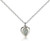 Sterling Silver Scapular Blue Epoxy Pendant, Lite Curb Chain, 3/8" x 1/4"