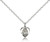 Sterling Silver Scapular Pendant, Lite Curb Chain, 3/8" x 3/8"