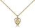 Gold Filled St. Jude Pendant, Gold Filled Lite Curb Chain, 3/8" x 3/8"