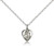 Sterling Silver St. Jude Pendant, Lite Curb Chain, 3/8" x 3/8" Sterling Silver St. Jude Pendant, Lite Curb Chain, 3/8" x 3/8"