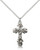 Sterling Silver Crucifix Pendant, Lite Curb Chain, 1" x 1/2"