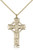 Gold Filled Celtic Cross Pendant, Gold Filled Lite Curb Chain, 1 3/8" x 3/4"