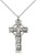 Sterling Silver Celtic Cross Pendant, Lite Curb Chain, 1 3/8" x 3/4"