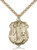 Gold Filled St. Michael the Archangel Pendant, Stainless Gold Heavy Curb Chain, 1 1/4" x 7/8"