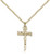 Gold Filled Nail Crucifix Pendant, Gold Filled Lite Curb Chain, 3/4" x 1/2"