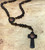 Our Lady Of Guadalupe Brown Wood Bead Cord Rosary
