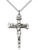 Sterling Silver Nail Crucifix Pendant, Lite Curb Chain, 1 1/8" x 5/8"