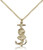 Gold Filled St. Christopher Pendant, Gold Filled Lite Curb Chain, 7/8" x 3/8" Gold Filled St. Christopher Pendant, Gold Filled Lite Curb Chain, 7/8" x 3/8"