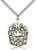Sterling Silver Apostles Pendant, Stainless Silver Heavy Curb Chain, 1 1/4" x 1" Sterling Silver Apostles Pendant, Stainless Silver Heavy Curb Chain, 1 1/4" x 1"