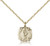 Gold Filled St. Florian Pendant, Gold Filled Lite Curb Chain, 1/2" x 1/2"