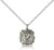 Sterling Silver St. Florian Pendant, Lite Curb Chain, 1/2" x 1/2"