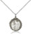 Sterling Silver St. Kateri Pendant, Lite Curb Chain, 3/4" x 5/8"