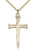 Gold Filled Nail Cross Pendant, Gold Filled Lite Curb Chain, 1 1/8" x 5/8"