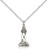 Sterling Silver Lighthouse Pendant, Lite Curb Chain, 3/4" x 3/8"
