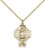 Gold Filled Rcia Pendant, Gold Filled Lite Curb Chain, 7/8" x 5/8"