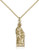 Gold Filled St. Ann Pendant, Gold Filled Lite Curb Chain, 1" x 3/8" Gold Filled St. Ann Pendant, Gold Filled Lite Curb Chain, 1" x 3/8"