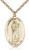Gold Filled St. Jude Pendant, Stainless Gold Heavy Curb Chain, 1 5/8" x 1" Gold Filled St. Jude Pendant, Stainless Gold Heavy Curb Chain, 1 5/8" x 1"